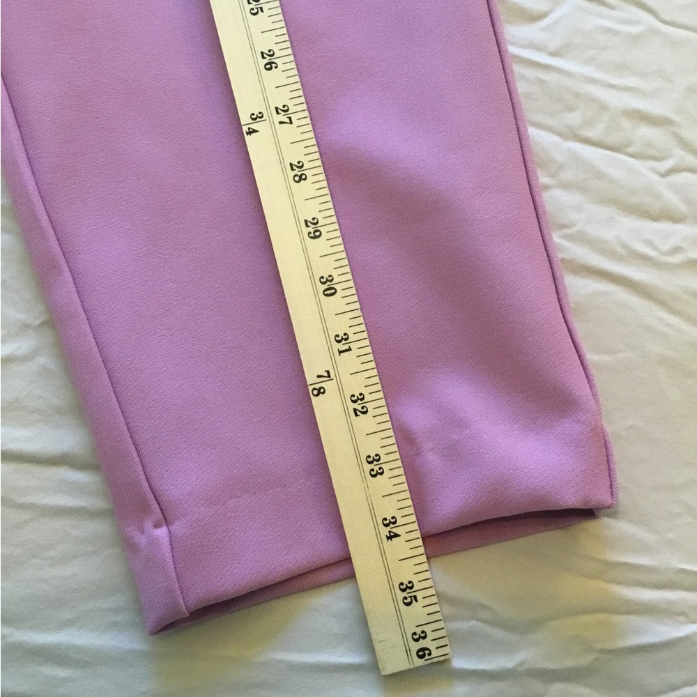 BEND OVER Slacks 14W mauve 100% polyester stretchy pull on elastic waist - Picture 5 of 7